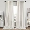 Cream Linen Curtains 108 Inches Long 2