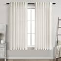 Cream Linen Curtains 68 Inches Long for