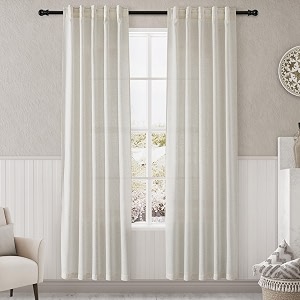 Cream Linen Curtains 84 inches Long for