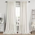 Cream Linen Curtains 96 Inches Long 2