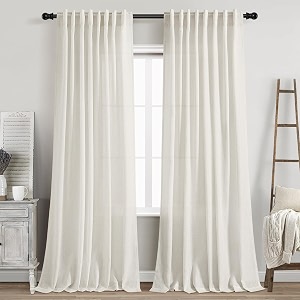 Cream Semi Sheer Curtains 84 Inch Length