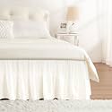 Cream White Bed Skirt King Size 15" Drop, Elastic Wrap Around Bedskirt