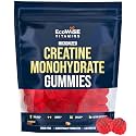 Creatine Monohydrate Gummies 5000 mg per Serving, Strawberry Flavor, with Turmeric Root &amp; Black Pepper, Sugar Free, Vegan Creatine Gummies, 120 Gummies, 30 Servings