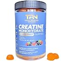 Creatine Monohydrate Gummies, 6200mg Creatine plus Taurine, BCAA, D3, K2 and B Vitamins, Best Creatine for Women and Men, Pre Workout Gummies, Increase Strength, Build Muscle, Vegan -120 pieces, Berry