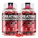 Creatine Monohydrate Gummies - Clean Creatine for Women Men for Muscle Strength, Improving Endurance &amp; Post Workout Recovery - Creatine Supplement - Raspberry Flavors (160 Gummies)