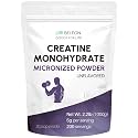 Creatine Monohydrate Powder 2.2 lb - Micronized Creatine Powder, Unflavored - Pure &amp; Gluten Free, 200 Servings, 5g Scoop