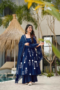 CreationRajvi Printed Anarkali Kurta Bottom Dupatta