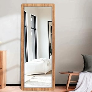 creative arts n frames 15x51 inch full length dressing chevel long fiber wood wall hanging leaning framed hd mirror home wall living room decor items natural iqurel oak light framed hd mirror
