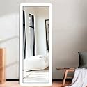 Creative Arts n Frames 15x51 inch Full Length Dressing Chevel Long Fiber Wood Wall Hanging Leaning Framed HD Mirror Home Wall Living Room Decor Items (Sophosticated White Color Framed HD Mirror)
