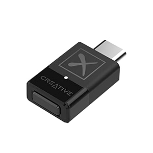 creative bt-w3x smart bluetooth 53 audio transmitter with aptx hd high-definition 24-bit  48 khz audio device-switching function works with pcmacgaming consoles