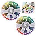 2 Pcs Color Wheel Set, Art Makeup Mixing Guide 9Inch