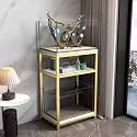Creative Living Room Fish Tank Stand, Double-Tier Multifunctional Aquarium Stand, Stylish and Elegant, Easy to Assemble, Ideal for Bedrooms, Dining Rooms(Style D,60x40cm/23.6x15.7in)