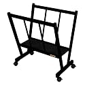 Creative Mark Firenze Wood Large Print Rack with Castors - Perfect For Display of Canvas, Art, Prints, Panels, Posters, Art Gallery Shows, Storage Rack - Black