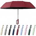 Creative Ring Buckle Windproof Reinforced Umbrella, Automatic Open Close Umbrella, Compact Wind Proof Umbrellas For Rain and Sun Protection, 10 Ribs & Steel Alloy Frame