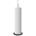 Creative Scents Black Marble Look Bathroom Toilet Paper Holder Stand Free Standing - Bathroom Accessories Toilet Paper Roll Holder with Black Sturdy Base - Toilet Paper Storage for 4 Rolls of Tissue