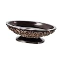 Creative Scents Dublin Brown Soap Dish - Decorative Dry Bar Soap Holder for Bathroom Shower, Vanity Sink, Bathtub