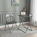 Creative Smart Foldable Desk Chair Set Compact, Portable & Effortless Setup | Perfect for Study, Work, or Outdoor Spaces (Grey, Pack of 1)