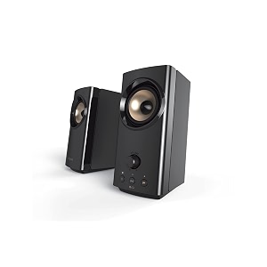 creative t60 20 compact hi-fi desktop speakers with clear dialog and surround by sound blaster usb-c audio mic and headset ports bluetooth 50 up to 60w peak power for computers and laptops