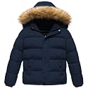 CREATMO US Boy's Water Resistant Winter Coats Warm Fleece Lined Outwear Windbreaker Ski Jacket