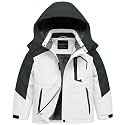 CREATMO US Boy's Waterproof Ski Jacket Warm Winter Snow Coat Windproof Snowboarding Rain Jacket
