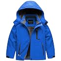 CREATMO US Boy's Waterproof Ski Jacket Warm Winter Snow Coat Windproof Snowboarding Rain Jacket
