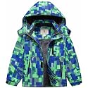 CREATMO US Boy's Waterproof Ski Jacket Warm Winter Snow Coat Windproof Snowboarding Rain Jacket