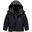 CREATMO US Boy's Waterproof Ski Jacket Warm Winter Snow Coat Windproof Snowboarding Rain Jacket