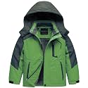 CREATMO US Boy's Waterproof Ski Jacket Warm Winter Snow Coat Windproof Snowboarding Rain Jacket
