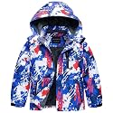 CREATMO US Boy's Waterproof Ski Jacket Warm Winter Snow Coat Windproof Snowboarding Rain Jacket