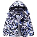 CREATMO US Boy's Waterproof Ski Jacket Warm Winter Snow Coat Windproof Snowboarding Rain Jacket