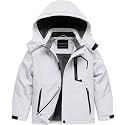 CREATMO US Boy's Waterproof Ski Jacket Warm Winter Snow Coat Windproof Snowboarding Rain Jacket