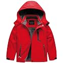 CREATMO US Boy's Waterproof Ski Jacket Warm Winter Snow Coat Windproof Snowboarding Rain Jacket