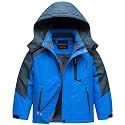 CREATMO US Boy's Waterproof Ski Jacket Warm Winter Snow Coat Windproof Snowboarding Rain Jacket