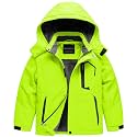 CREATMO US Boy's Waterproof Ski Jacket Warm Winter Snow Coat Windproof Snowboarding Rain Jacket