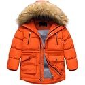 CREATMO US Boy's Winter Parka Water Resistant Hooded Puffer Fleece Lined Jackets Coats