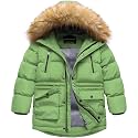 CREATMO US Boy's Winter Parka Water Resistant Hooded Puffer Fleece Lined Jackets Coats