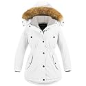 CREATMO US Girl's Long Winter Warm Parka Sherpa Trimmed Collar Puffer Ski Jacket Coat