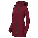CREATMO US Women's Lightweight Waterproof Long Softshell Tactical Jacket Fleece Lined Windbreaker