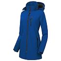 CREATMO US Women's Lightweight Waterproof Long Softshell Tactical Jacket Fleece Lined Windbreaker