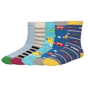 creature girls and boys printed multicolored cotton socks cre-kids-p5-119