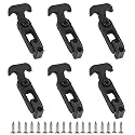 Creatyi 6 PCS Rubber Flexible T-Handle Draw Latches,for Tool Box,Cooler, Golf Cart, Engineering Machine Hood or Farm Machinery