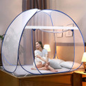 credicus Polyester Mosquito Net , King Size Bed , Polyester Foldable (blue) Polyester Washable Adults Mosquito Net