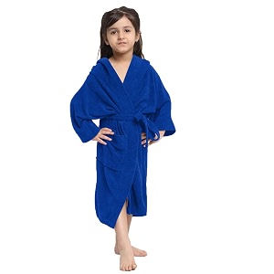 CREEVA Cozy Hooded Bathrobe for Kids -