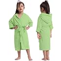 CREEVA Cozy Hooded Bathrobe for Kids 