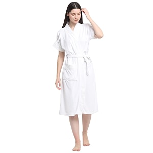 creeva everyday bathrobe for women micro terry robe  soft and easy to absorb amp dry unisex bathrobe