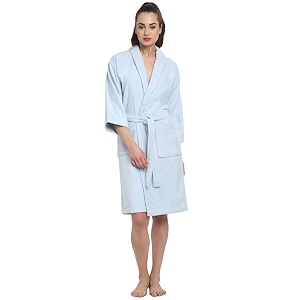 CREEVA Luxury 100 Cotton Bathrobe for Men