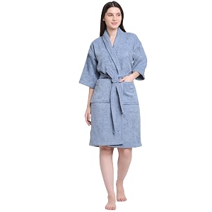 CREEVA Luxury 100 Cotton Bathrobe for Men