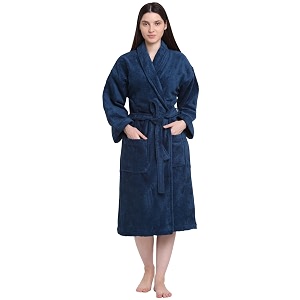 CREEVA Luxury 100 Cotton Bathrobe for Men