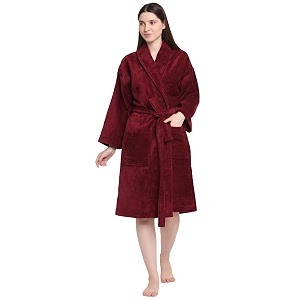 CREEVA Luxury 100 Cotton Bathrobe for Men