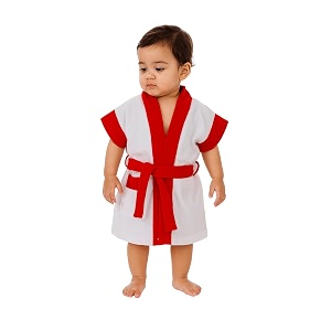 creeva melodious kids baby bathrobe with front pocket  soft cozy amp cute robe for infants